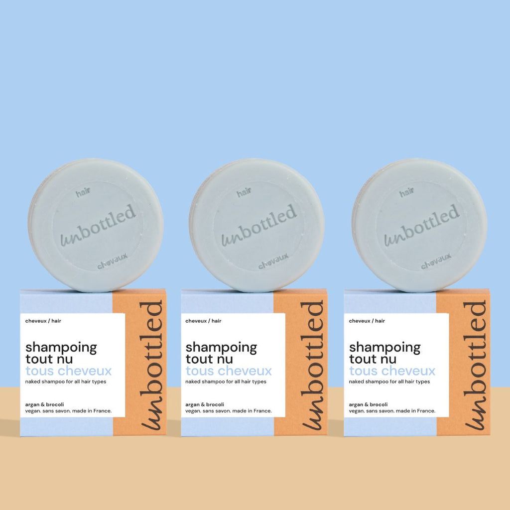 Trio de Shampoings Solides Tout Nu - Tous Types de Cheveux