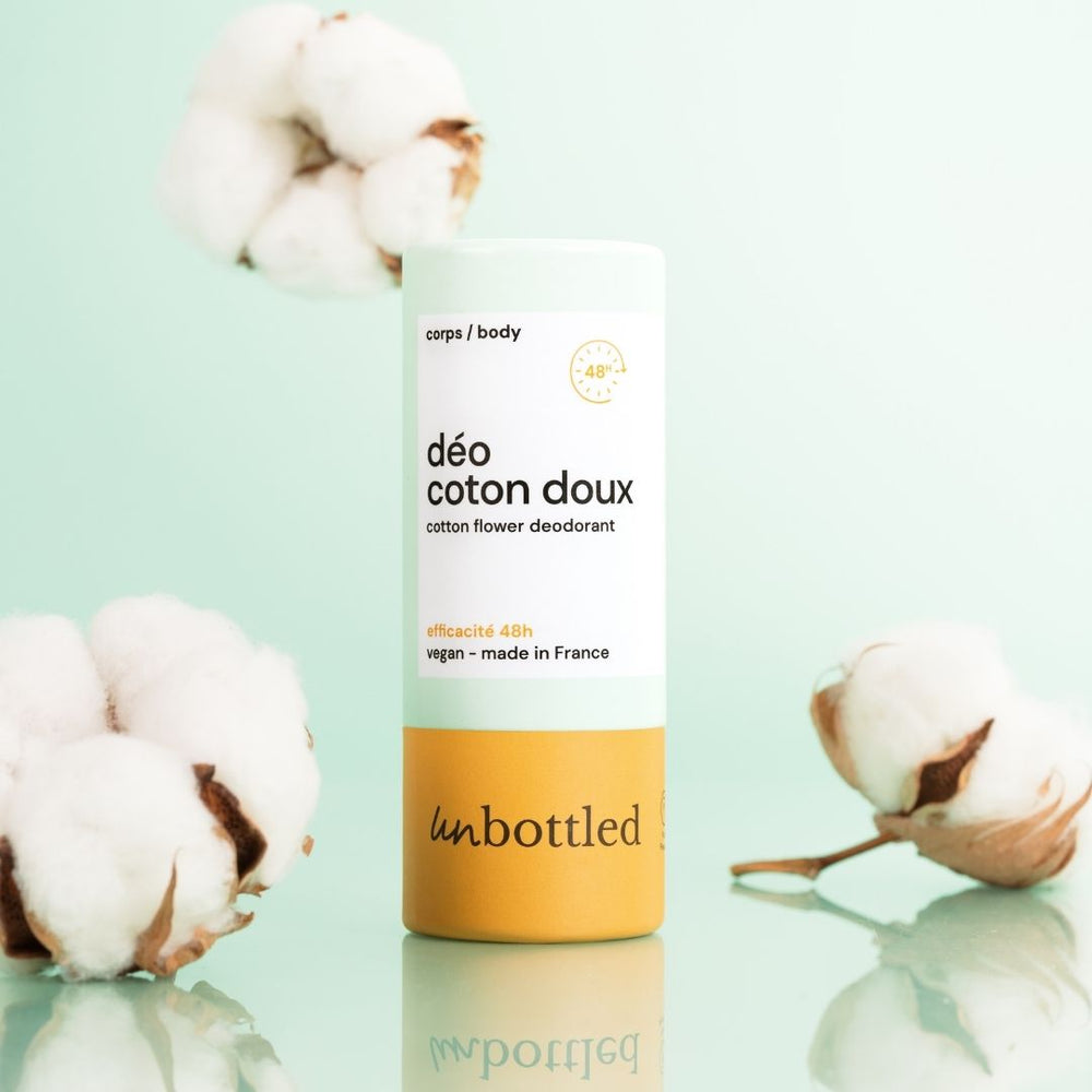 Déodorant solide Unbottled Coton Doux, tenue 48h